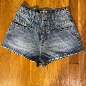 Superdown High Waisted Denim Shorts